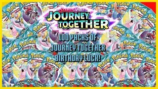 *Birthday Luck! 2 SIRs & Gold!* 100 Packs Of Pokemon Journey Together.  *OPENING*