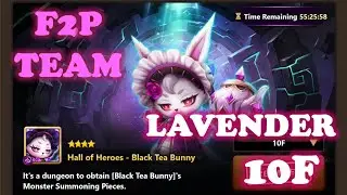 Dark Black Tea Bunny - Lavender HOH | Hall of Heroes | Summoners War