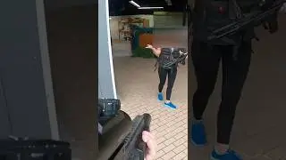 KAREN GET MAD AT LASER TAG #airsoft #karen #trickshotting #lasertag #funny #memes #shorts