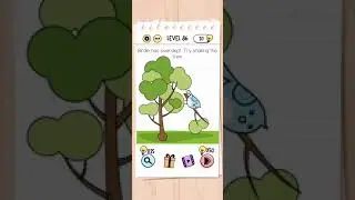 Brain test Level 86 birdie has overslept. try to shaking the tree Walkthrough