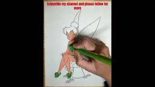 Satisfying 100%#Tinker Bell coloring #LoveColoring #QuietTime #Drawing