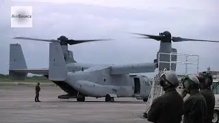 Philippines Typhoon Relief - Marine Corps MV-22 Ospreys Launch from Okinawa, Japan