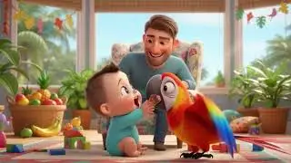 My Silly Parrot Rhyme for Kids | Funny Animal Song, Fun Nursery Rhymes, Baby Songs & Kids Music 🦜