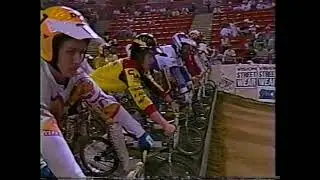 BMX 1987 ABA GRANDS - TV Coverage Part 14 - AMATEUR TITLE CHASE - King vs Carter vs May