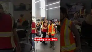 Team works #fypシ#fypviral #shortsviral #workplace #birthday #boss #shorts