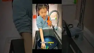 Easy Balloon Hack to Wash Dishes &ndash; Genius Kitchen Trick for Kids! #usashortsfeed #california