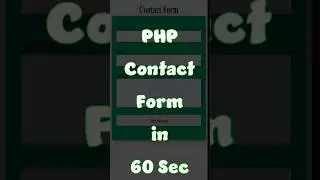 Build a PHP Contact Form in 60 Seconds - PHP 8.4 Crash Course