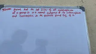 Group theory 2 (automorphism)semester 5 L7