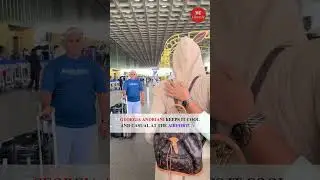 Georgia Andriani keeps it cool and casual at the airport! ✈️🤍