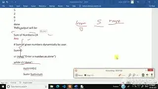 Program to sum numbers dynamically