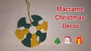 DIY Macrame Christmas Wreath 