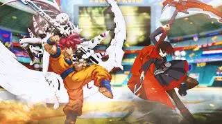 DBS Blizzard Goku vs TDA White Rock Shooter & RWBY Ruby Rose Tag Team MUGEN Multiverse