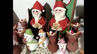 Papai NOEL de cabaça e biscuit. Simplesmente Lindo!