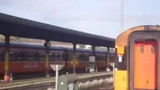 Irish Rail 201 loco 201 + mk2 set departs Dublin Heuston