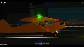 Piper Cub Night Takeoff Greater Rockford International Airport Runway 36L