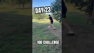 Day 23 of playing one hole of disc golf every day until we reach -100. Current Score = (-10)