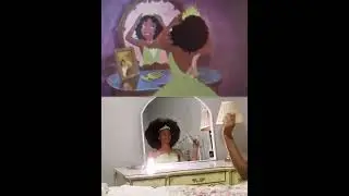 Princess Tiana lets her hair down (recreation)