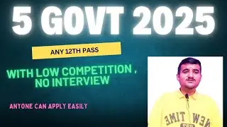 TOP 5 GOVERMENT JOBS FOR 12TH PASS , LOW COMPETITION, SALARY 50000 #govtjobvacancy2025 #govtjobs