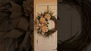 DIY Neutral Front Door Wreath Anyone Can Make. You can make this!