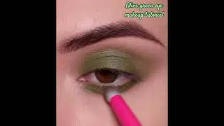 Olive Green eye makeup tutorial!#eyemakeup#eye#eyeshadow#makeup#tutorial#olive#best#beauty#green