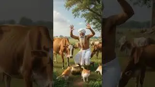 The angry farmer and the cow that helps cute cat