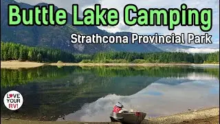 Beautiful Buttle Lake Campground in Strathcona Provincial Park on Vancouver Island, BC