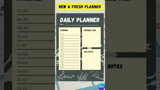 Daily Planner Printable | Digital Daily Planner PDF | Canva Template #shorts #planner #canvaplanner
