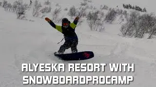 Snowboarding at Alyeska Resort in Alaska