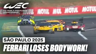 Ferrari Loses Bodywork! | Rolex 6 Hours of S&atilde;o Paulo 2025 | FIA WEC