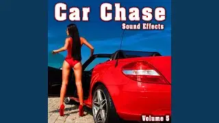 Sports Car Starts Engine and Accelerates Quickly with Tire Squeal, Rear Perspective