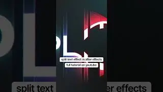 Create a Split Text in After Effects! #aftereffectstutorial #splittexteffect