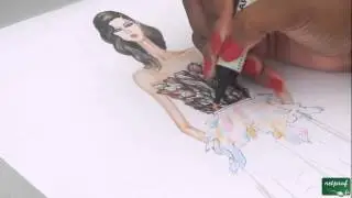 Dessin de mode robe ELIE SAAB