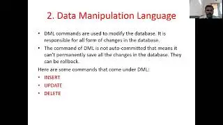 Lecture Video on SQL Command By Dr K Kumaresan