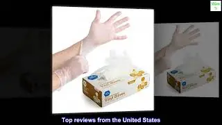 Med PRIDE Medical Vinyl Examination Gloves (Medium, 100-Count) Latex Free Rubber | Disposable,