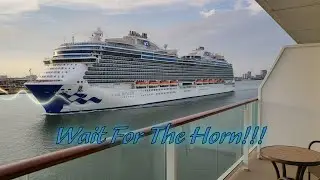 Regal Princess Sail-By in Galveston 🚢 | Iconic “Love Boat” Horn from our MSC Seascape Balcony!