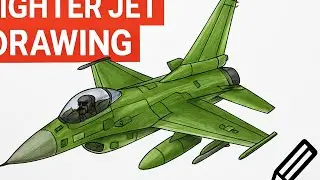 How to Draw a Military Jet | Drawing & Coloring