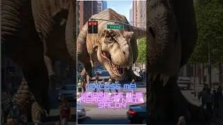 🦖 What If Prehistoric Animals Lived in Modern America? 🤯🔥🌆 #shorts #whatif  #trex  #Paleopop