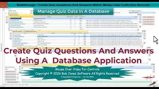 Walkthrough Create Quiz Questions And Answers Using A Database Application 2026 01 23