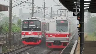 Tokyo Metro 6000 series и JR Class 204/205 EMU на станции Poris, город Тангеранг, Индонезия