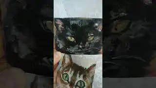 aceo original oil paintings, cat portraits