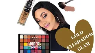 Gold Eyeshadow Glam | NYX Cosemtics Modern dreamer Palette 🎨