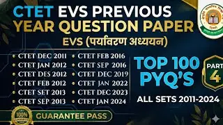 CTET Previous Year Question Paper Evs Pedagogy CTET 2026 Preparation I