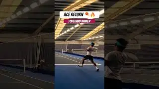 🎾 Tennis Points - Ace return of serve with forehand ❗️#shorts #tennis #serve #tennislove #forehand