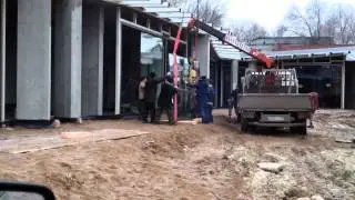 Монтаж витражей sky frame
