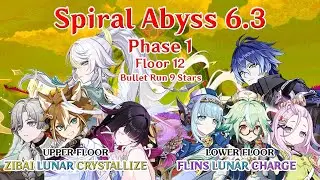 Spiral Abyss 6.3 - Phase 1 - Floor 12 - 9 Stars - Zubai  + Flins