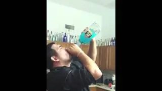 Ronnie Chugging MD 20/20 Blue Raspberry
