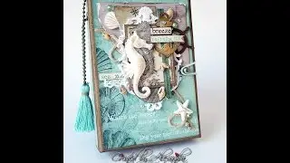 Tri Fold Notebook Prima Seashore - Tutorial