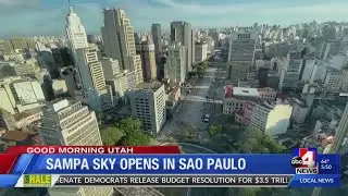 New bird's eye view over San Paulo, Brazil