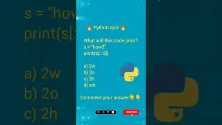 python quiz part-16 learn python from basic how2 #python #quiz #codeforbeginners #how2