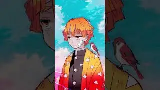 zenitsu with sparrow demon slayer   emotionless pic.pls support Karo Bhai log #halloween